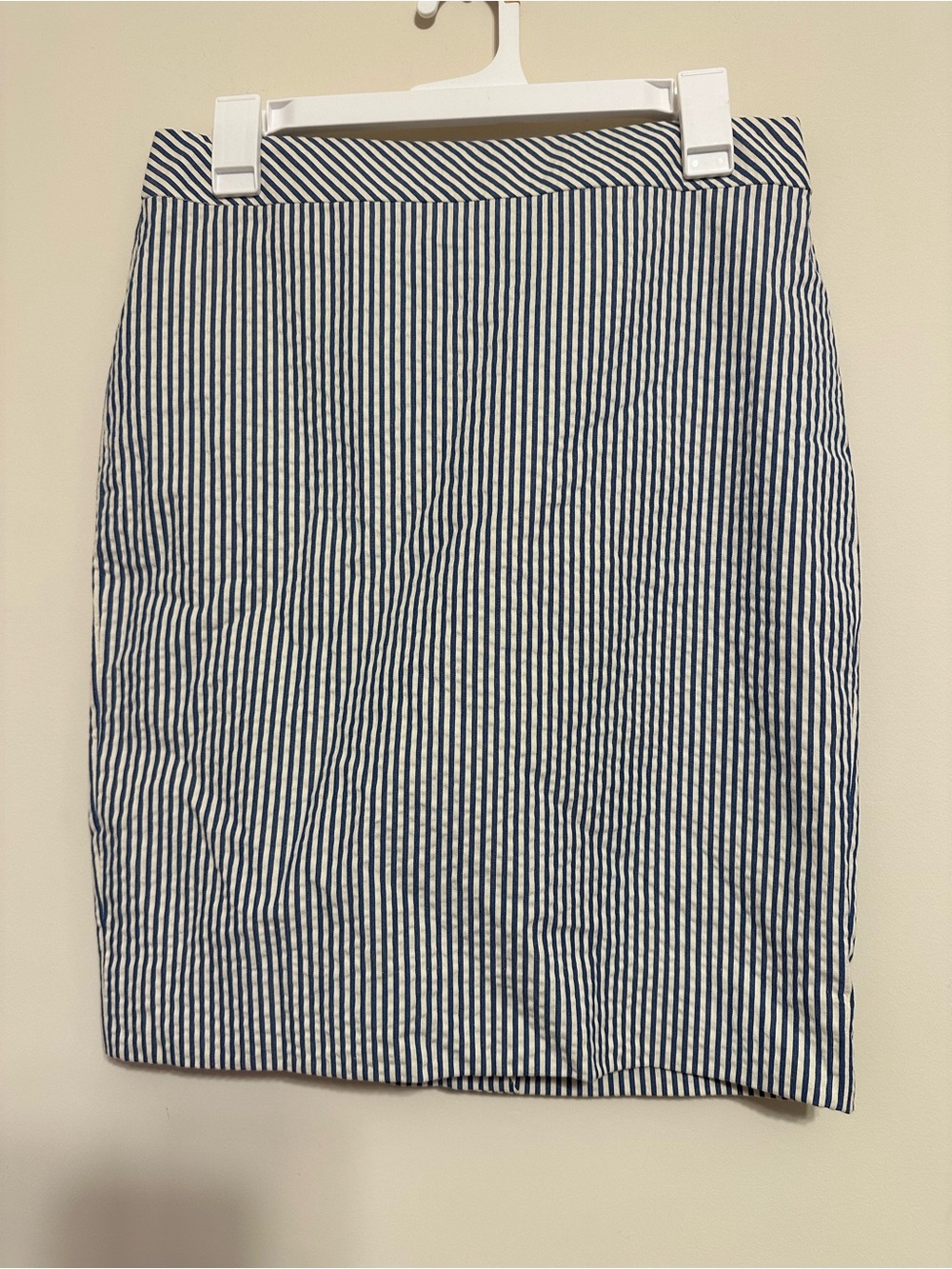 J. Crew Striped Blue and White Pencil Skirt - Classic Summer Style Size 6